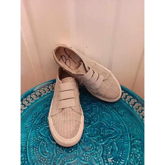 Blowfish Shoes - Women's Blowfish Malibu Maura Slip On Gray Stripes Sneakers Size 7.5 M